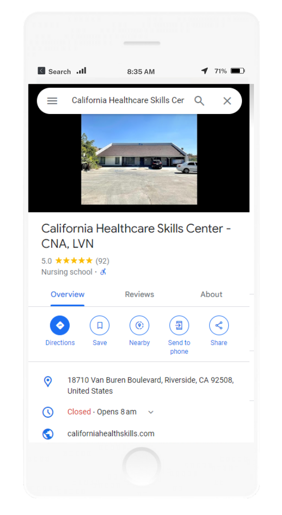 California Health Skills Center GMB